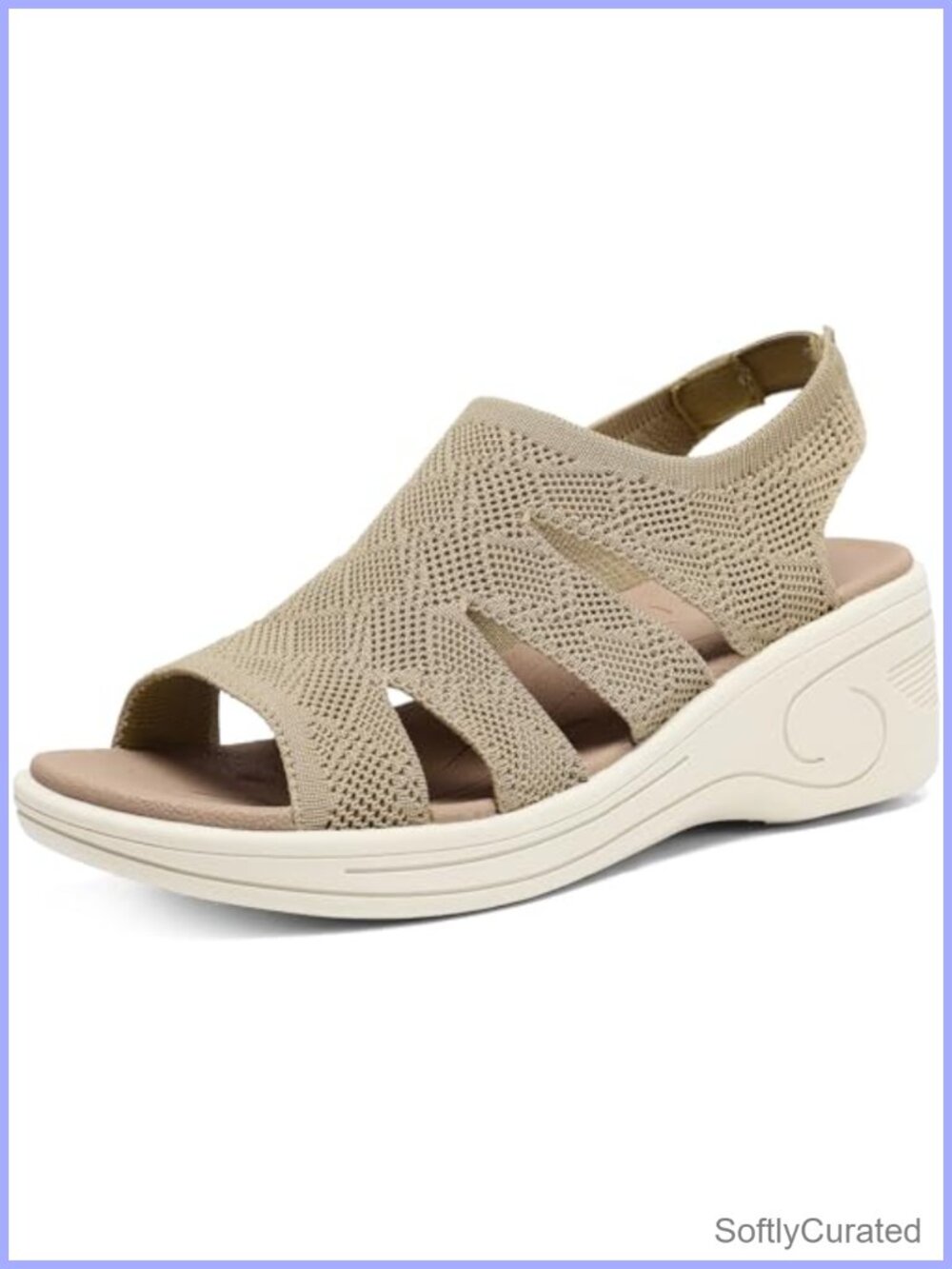 Womens Wedge Sandals Platform Open Toe Elastic Ankle Strap Comfortable Summer